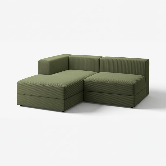 JÄTTEBO Sofá con chaiselongue de 2,5 plazas
